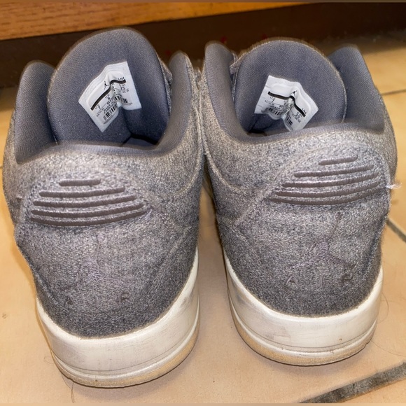 Wool Air Jordan 3 grey great condition size 7/40 - Picture 7 of 7